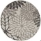 Homeroots 5 ft. Round Silver & Gray Indoor & Outdoor Area Rug 384702 - alternate 1
